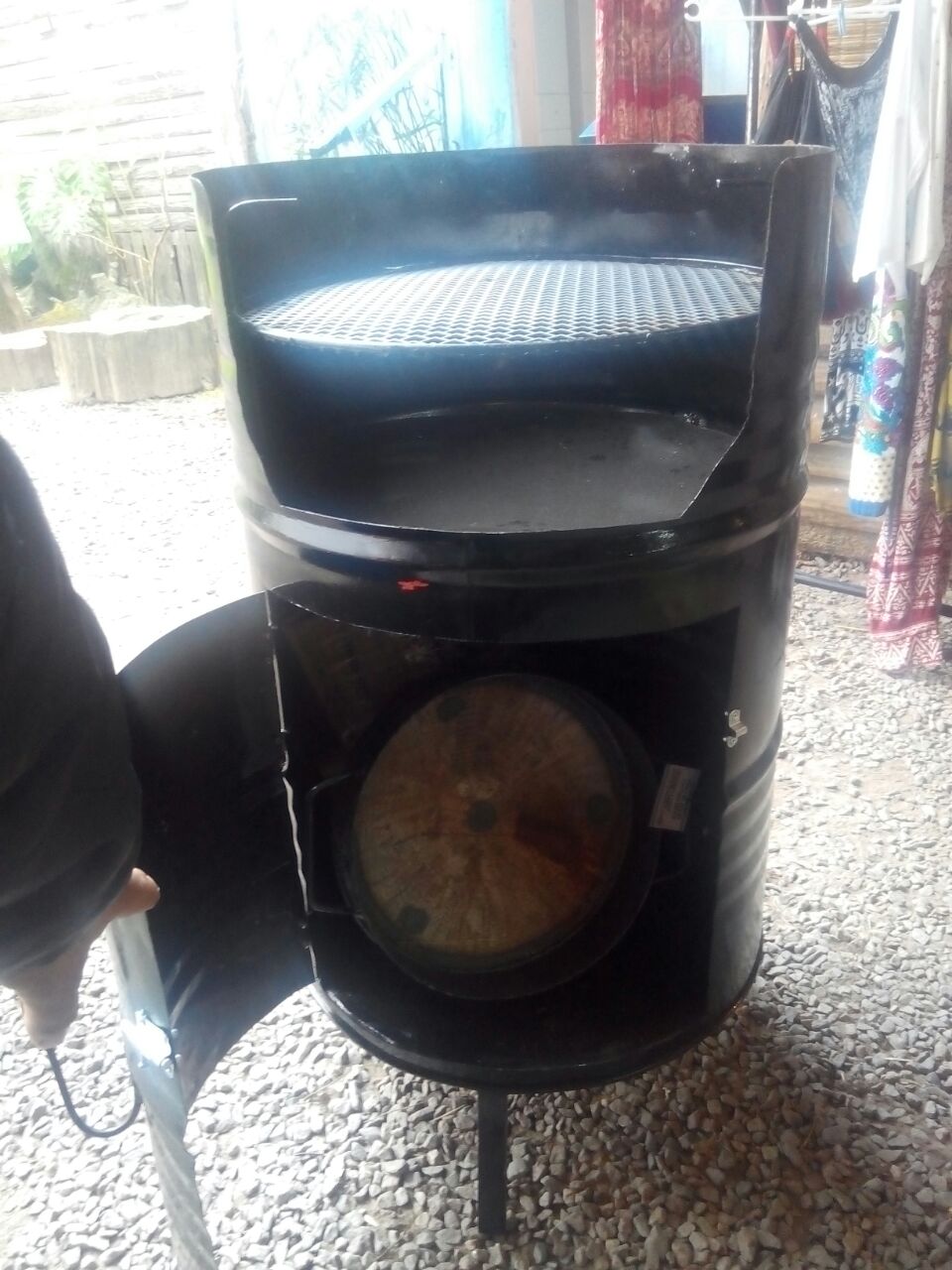 Brasero para Quemador y Disco con Parrilla